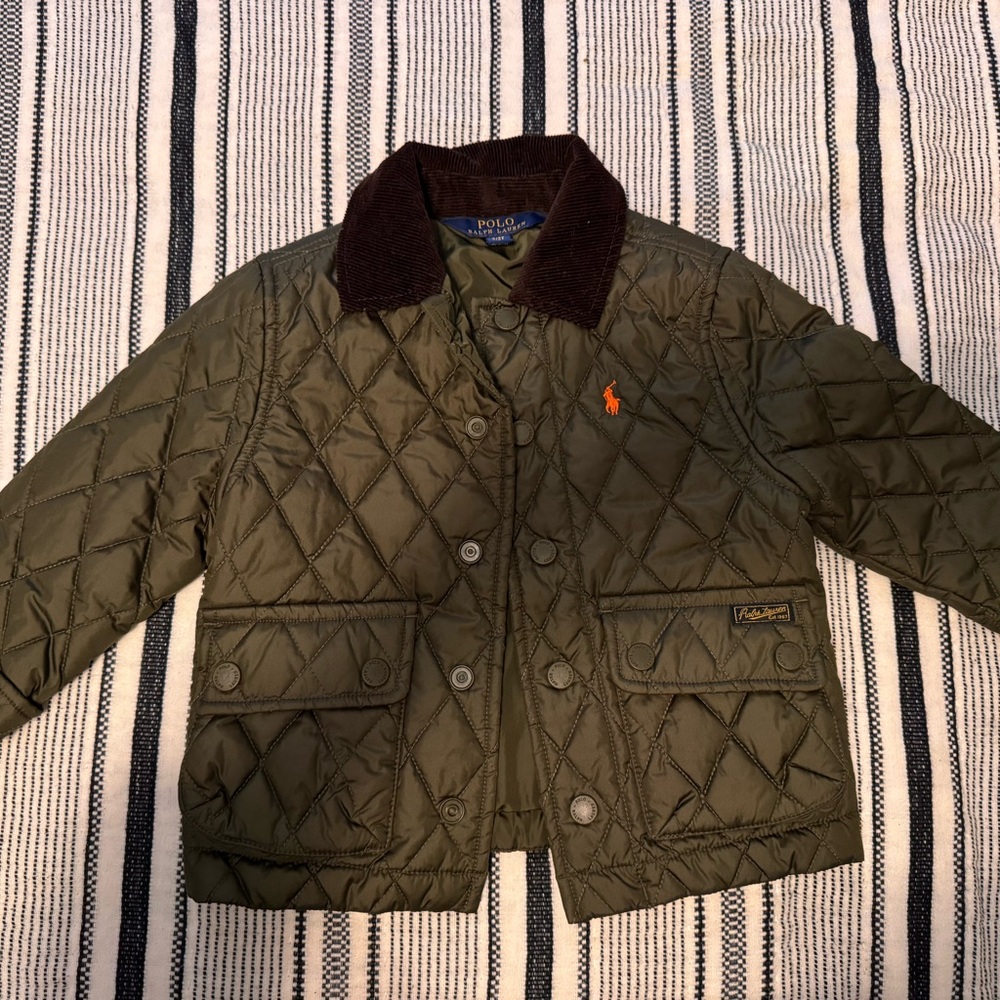 Polo by Ralph Lauren Kids Olive Green Quilted Puffer Jacket - Picture 2 of 4
